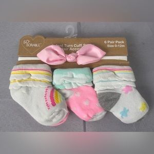 NEW! Infant Cuff Socks/Headband Set